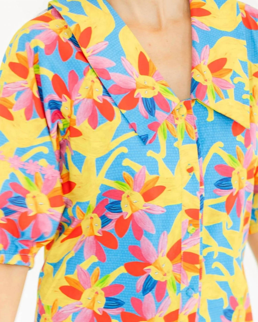 Faye Baywatch Dress In Yellow Multi
