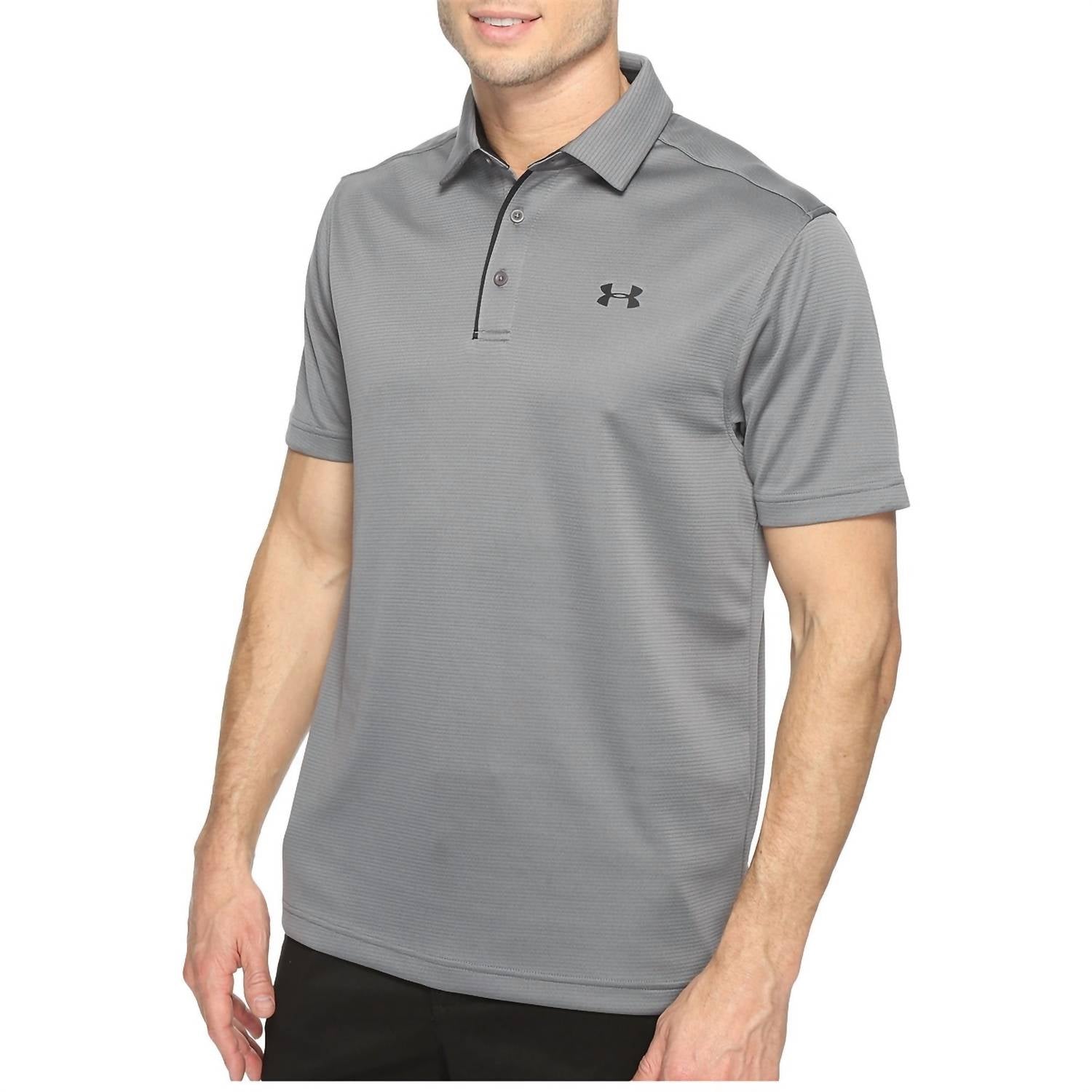 Tech Button Up Placket Polo In Graphite
