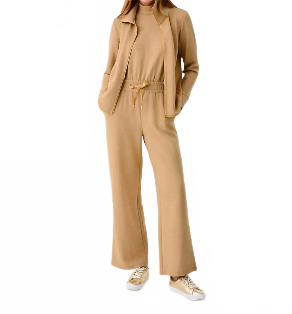 Basque Upf 50+ Full Zip Jacket In Heathered Iced Latte