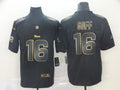 Men's Los Angeles Rams Jared Goff #16 Black Game Player Jersey1