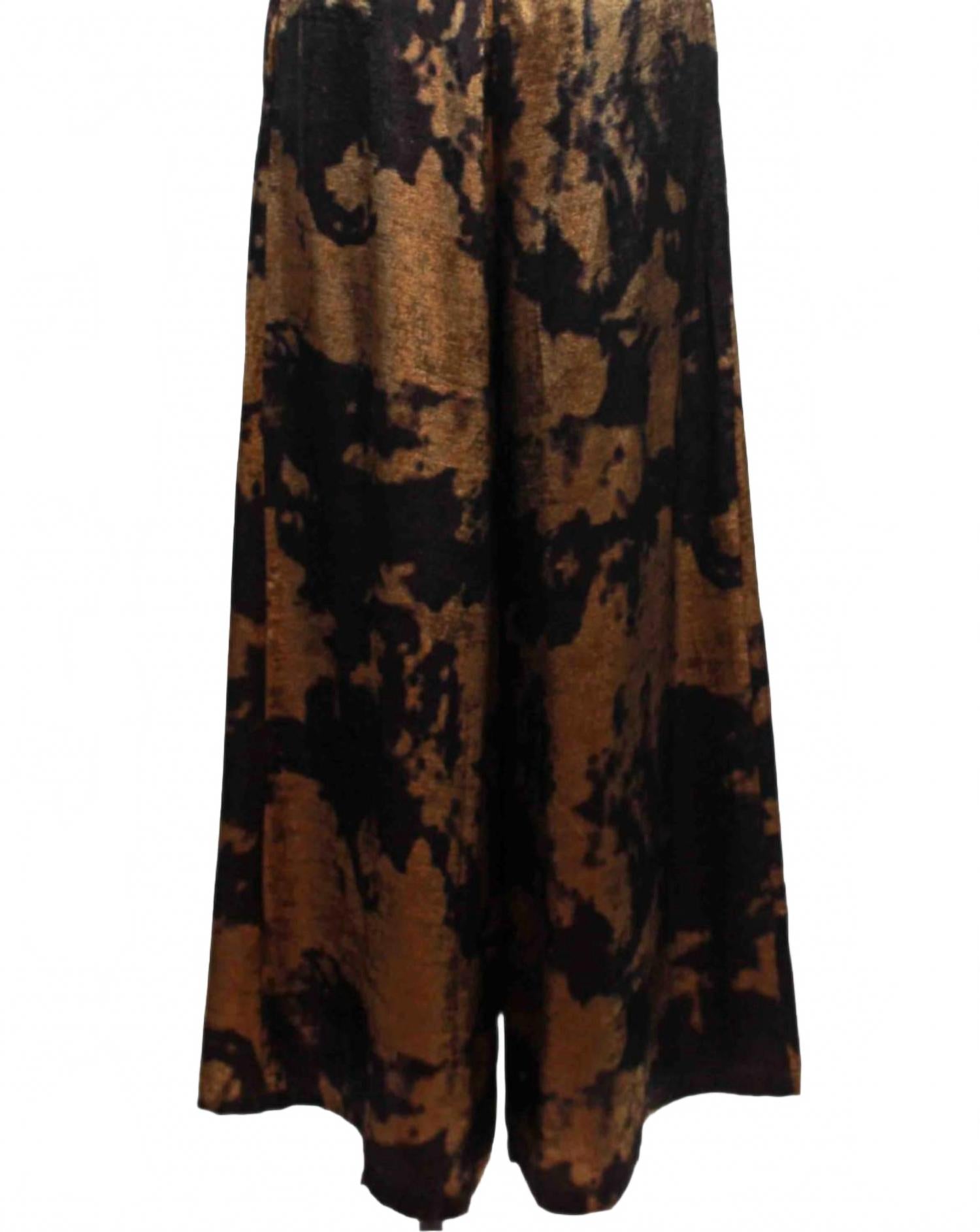 Loretta Flared Trousers In Black/gold