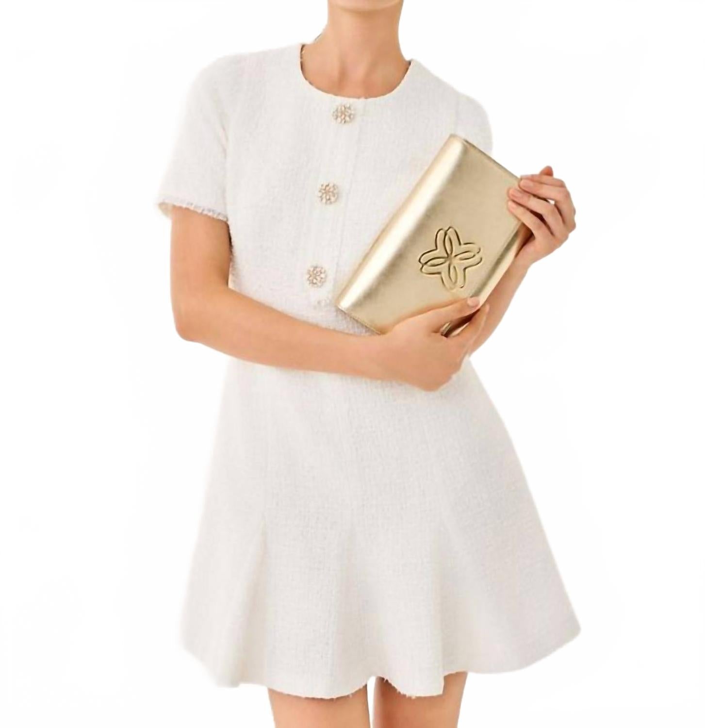 Geneva Dress In Coconut Chic Chick Boucle