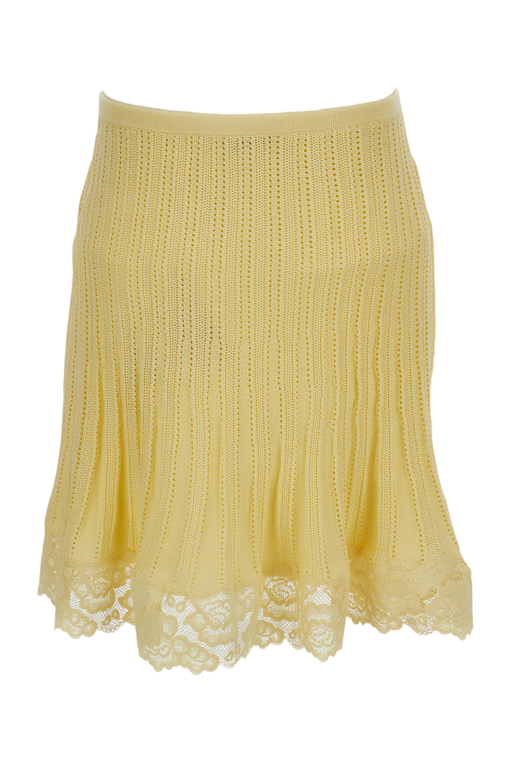 Pointelle Knit Mini Skirt