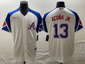 Men's Atlanta Braves Ronald Acuna Jr. #13 White 2023 City Connect Replica Player Jersey1