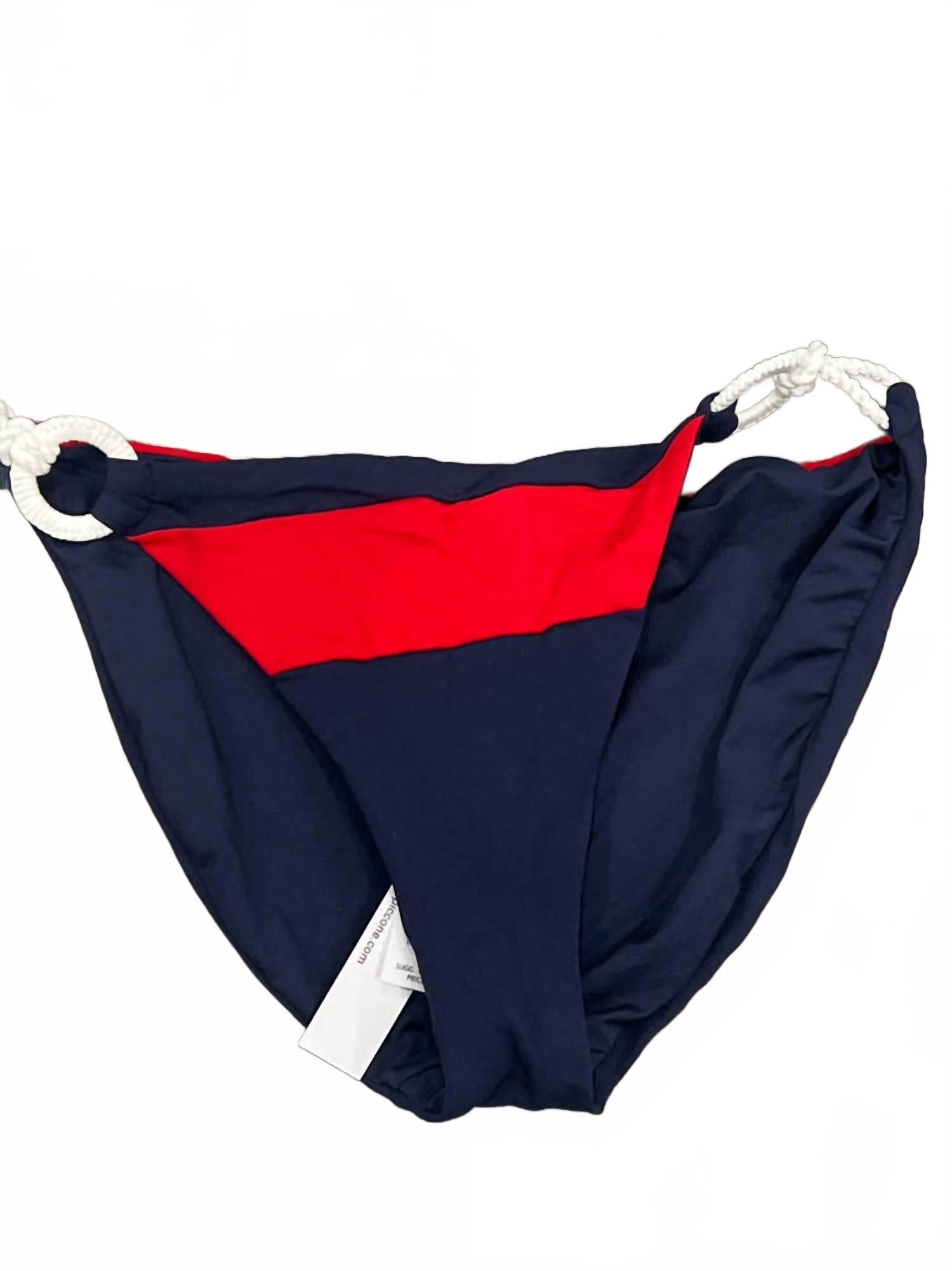 Women's Standard Babe Side Tie Bottom In Navy Combo