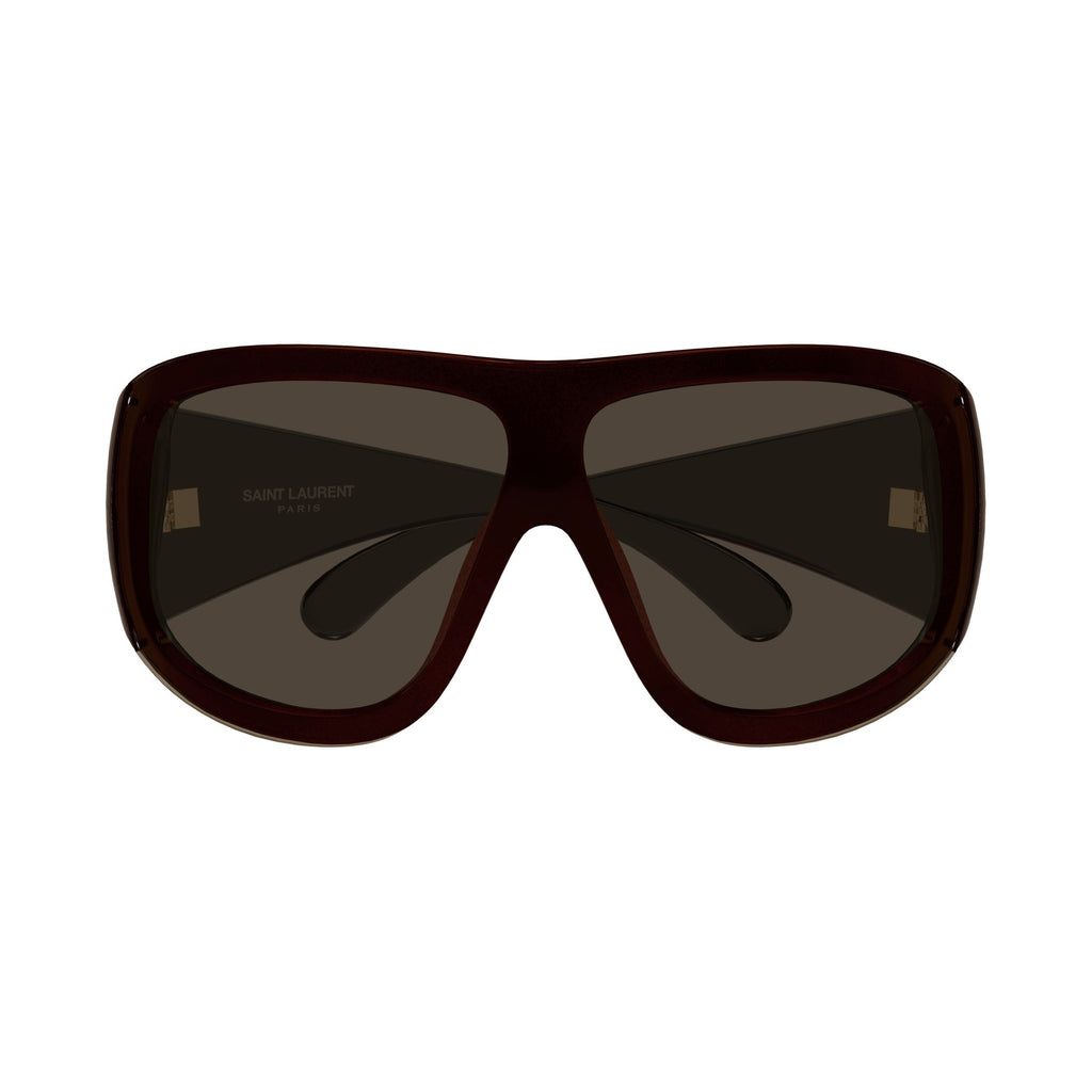 Oversized Shield Sunglasses With Glossy Frame