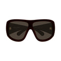 Oversized Shield Sunglasses With Glossy Frame