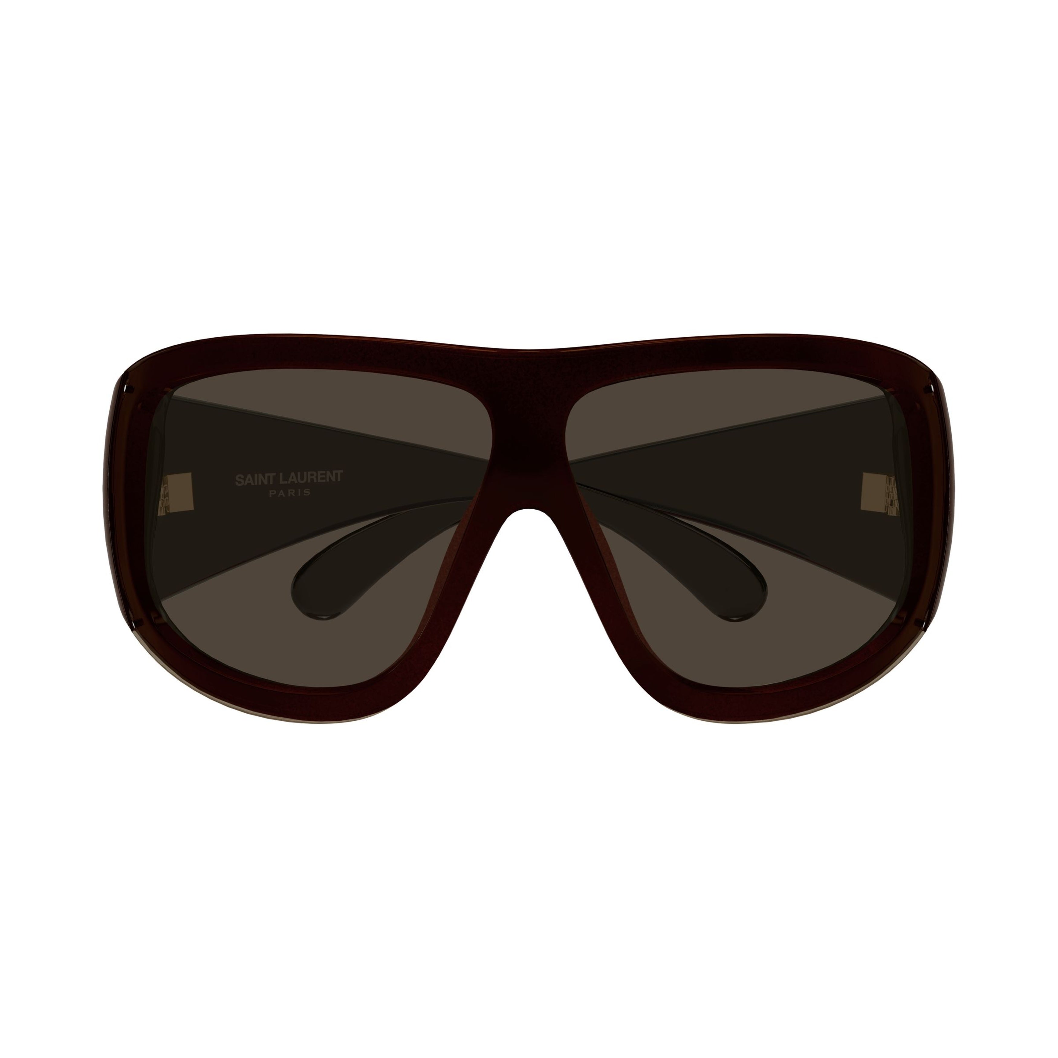 Oversized Shield Sunglasses With Glossy Frame