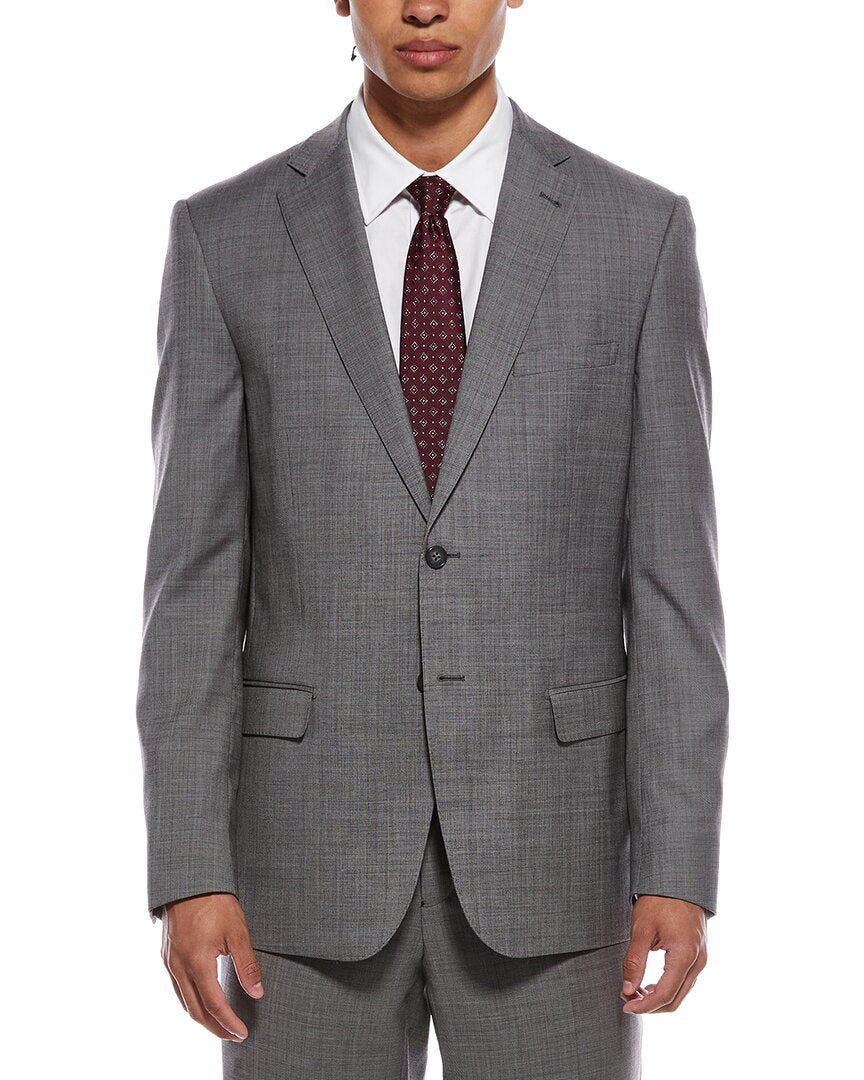 Zanetti 2pc Wool Suit with Flat Front Pant