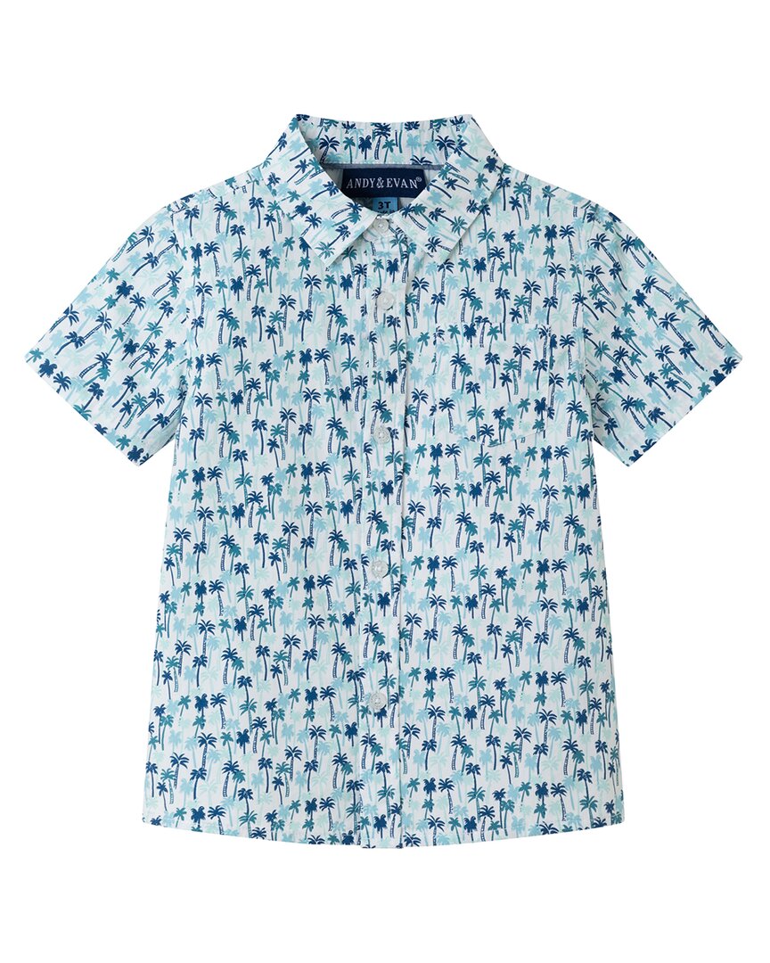 Andy & Evan Mini Palms Button-Down Shirt