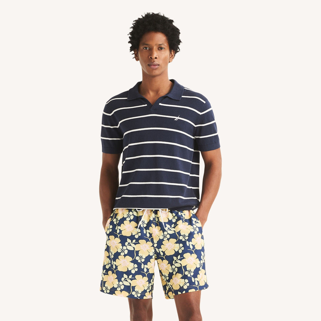 Nautica Mens 7" Printed Quick-Dry Swim