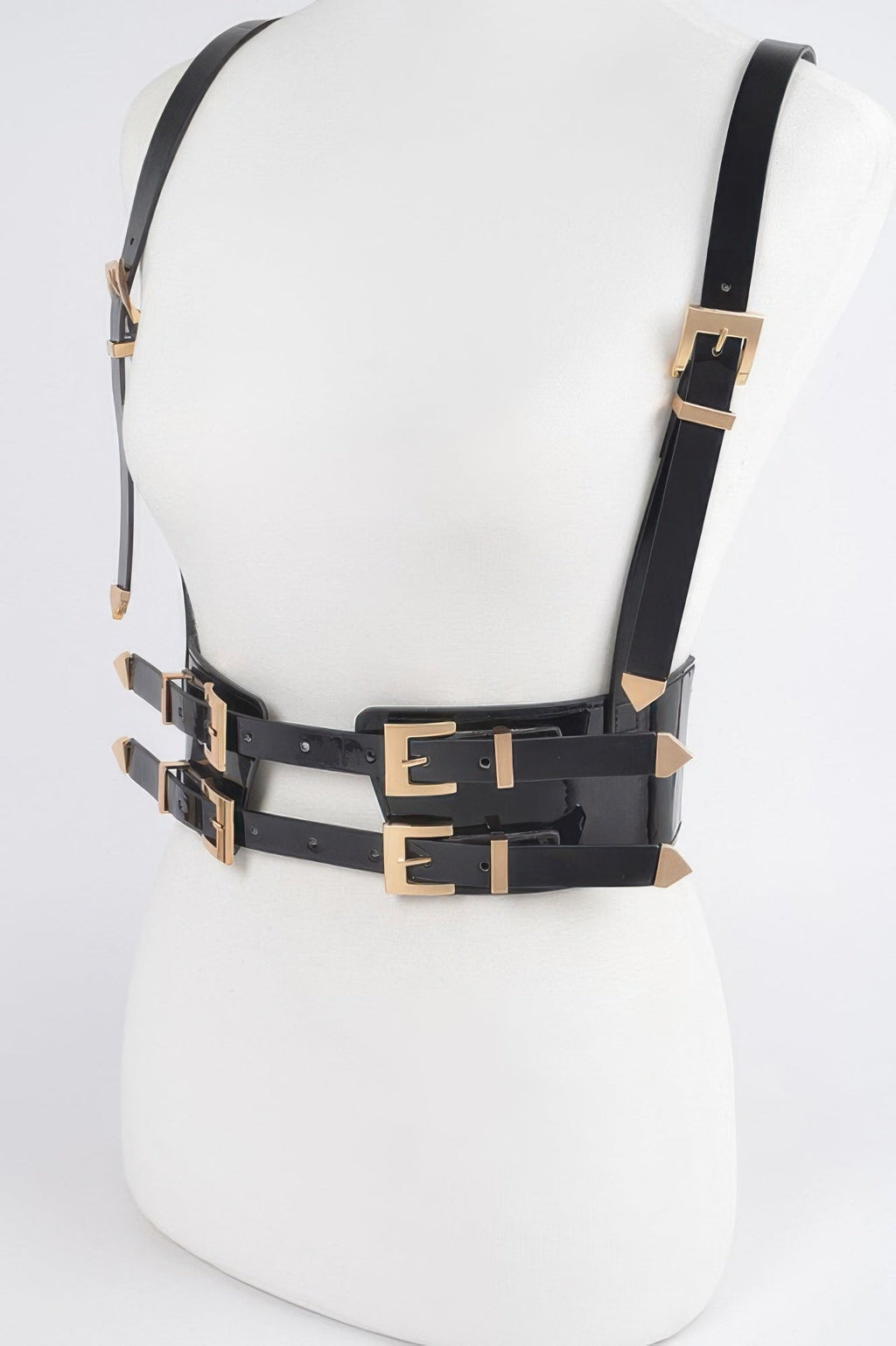 Plus Size Faux Leather Harness