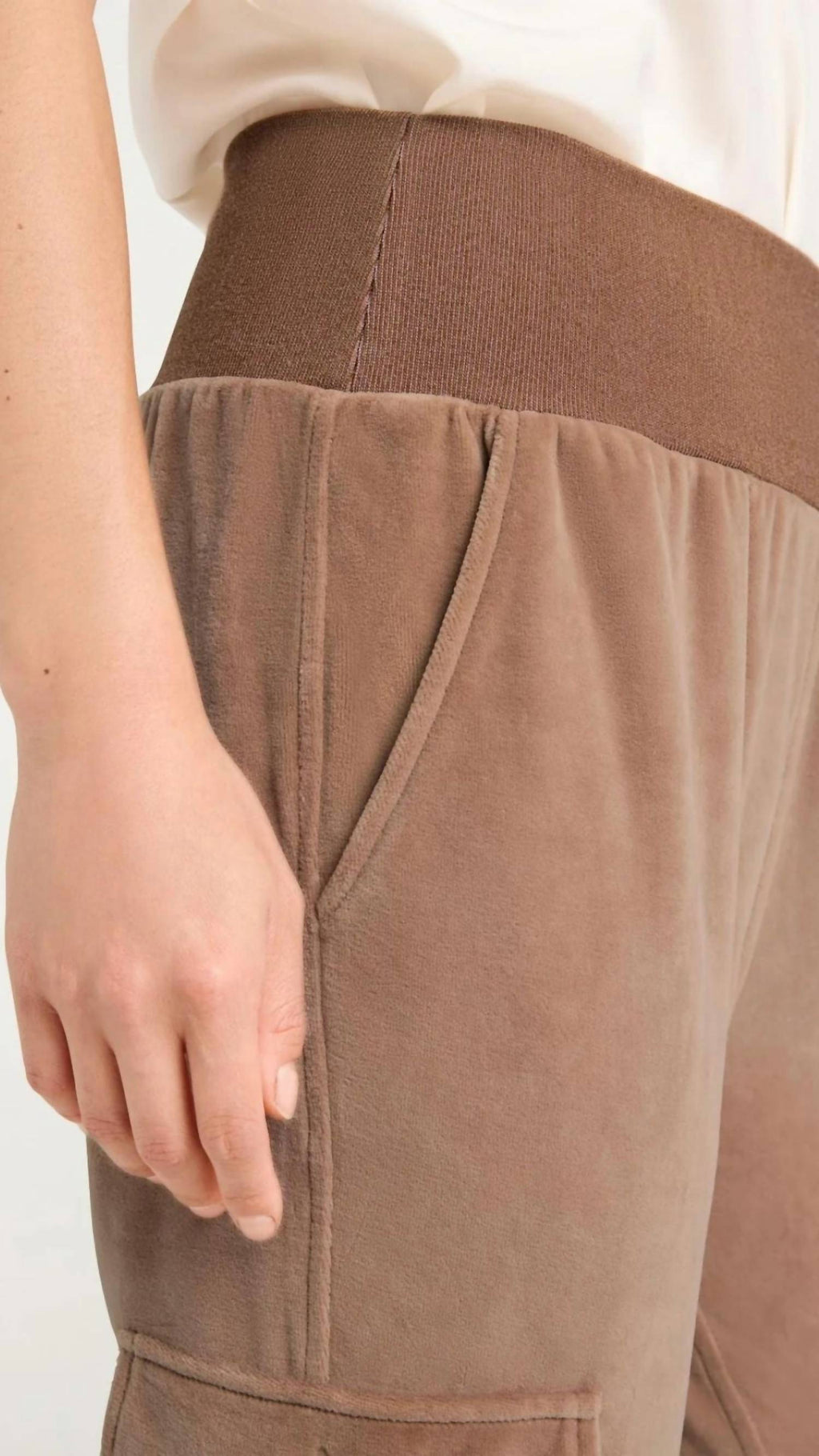 Velour Giles Pant In Mocha