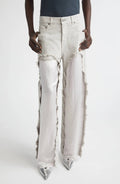 Bonnie Satin Bull Jean In Ice Grey