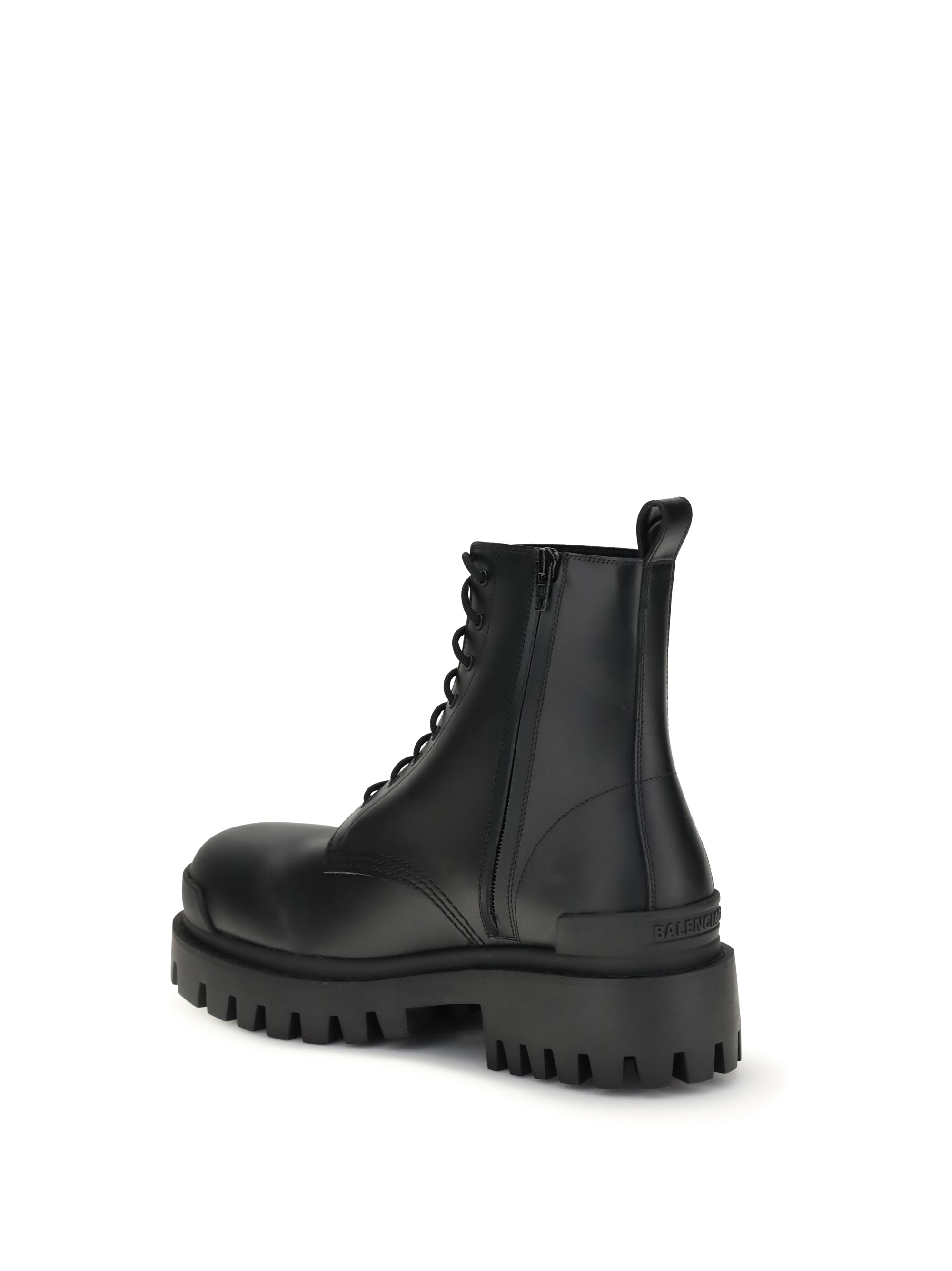 Balenciaga Men Strike Lace-Up Boots