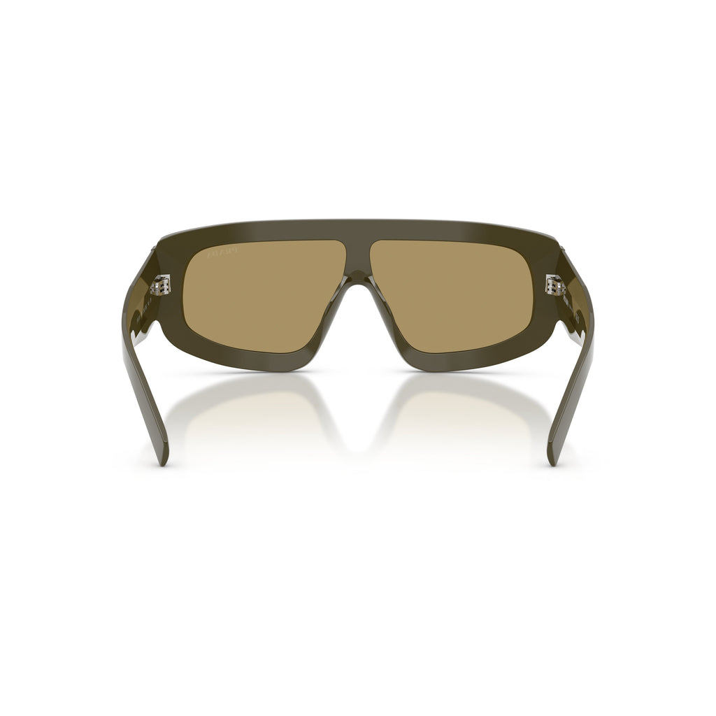 Oversized Rectangular Frame Sunglasses With Triangular Logo Detail