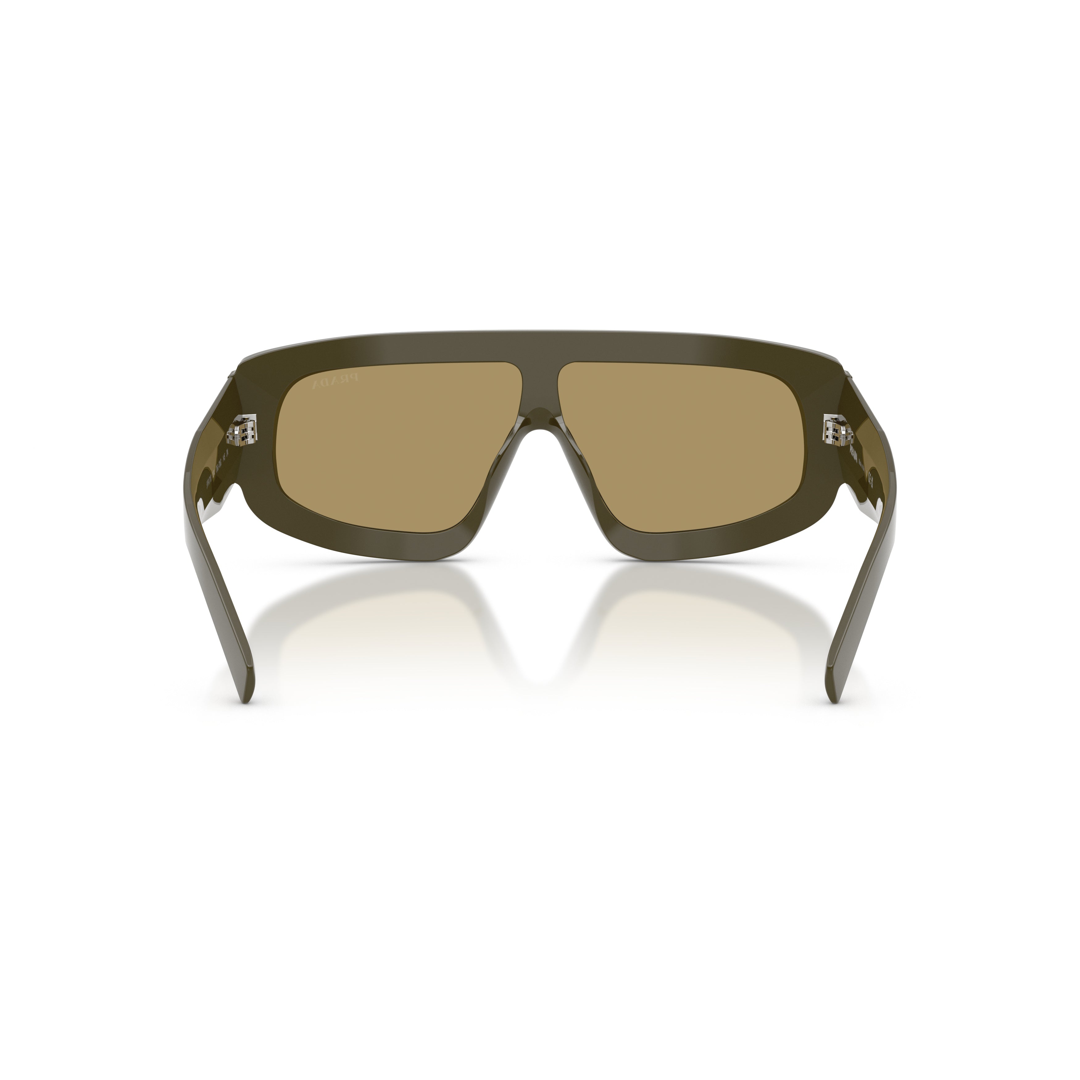 Oversized Rectangular Frame Sunglasses With Triangular Logo Detail