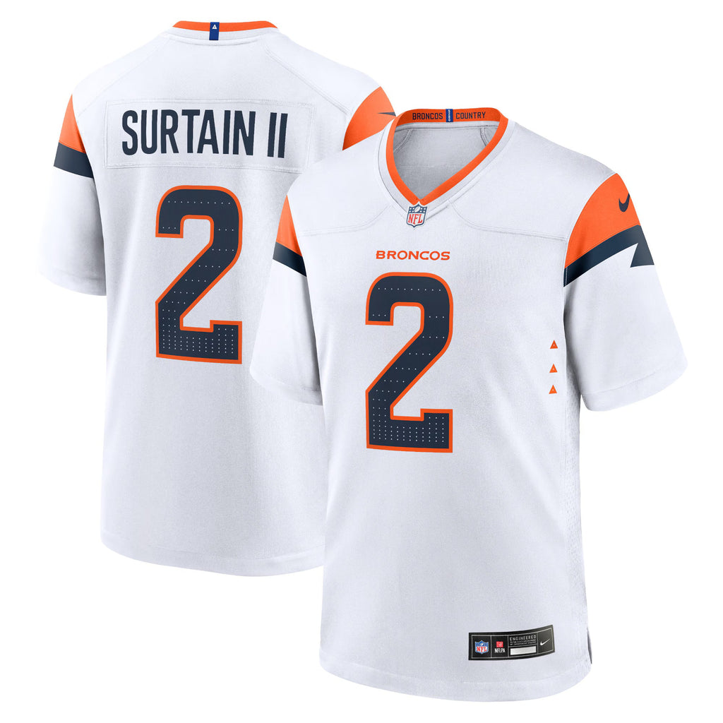 Denver Broncos Patrick Surtain II White Mile High Collection Game Jersey