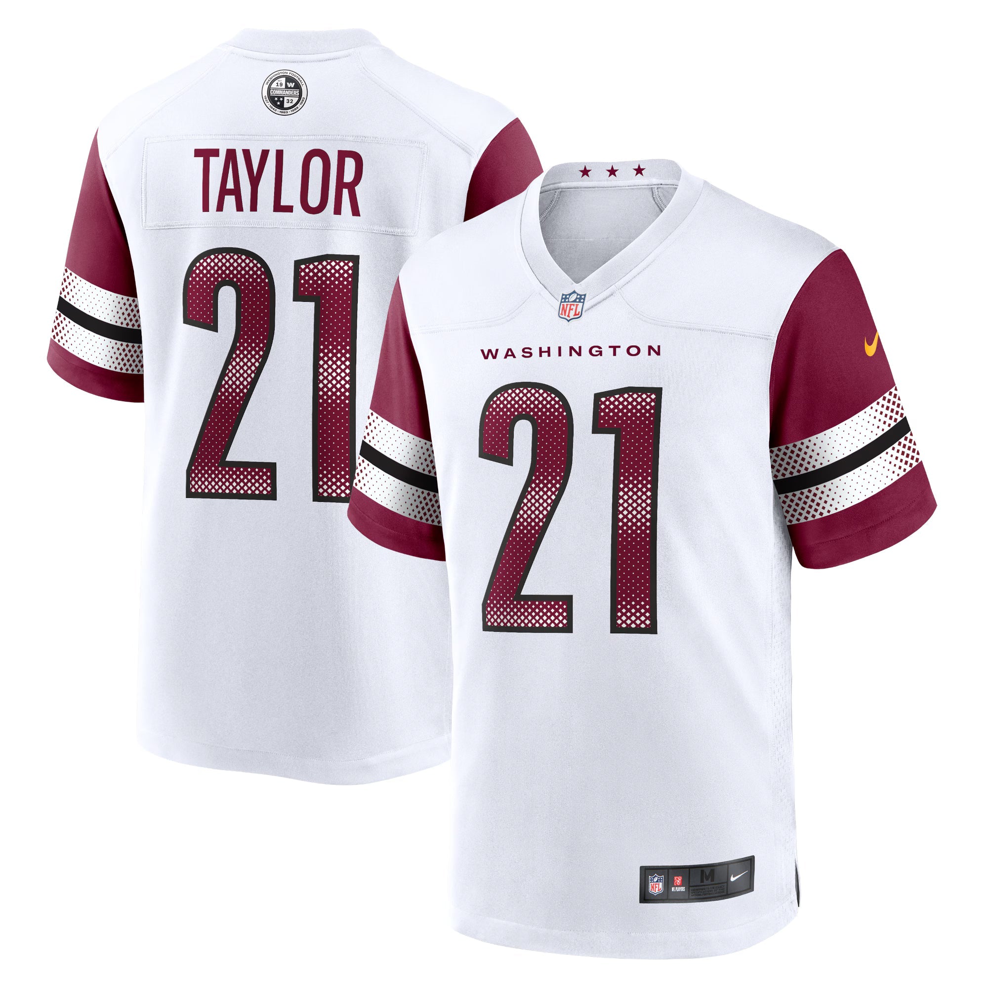 Washington Commanders Sean Taylor White Retired Player Game Jersey