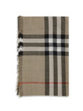 Burberry Men Check Reversible Wool And Silk Scarf