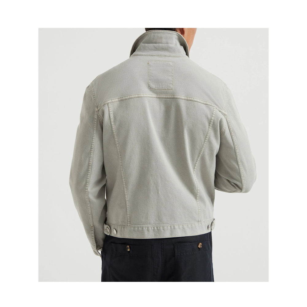 Brunello Cucinelli Grey Jackets - Denim Jackets Men