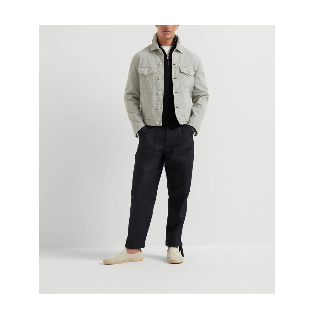 Brunello Cucinelli Grey Jackets - Denim Jackets Men