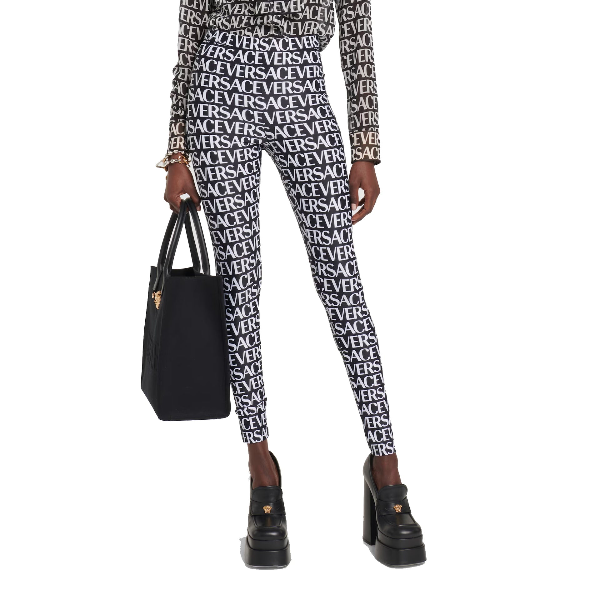 Versace Logo Leggings Women