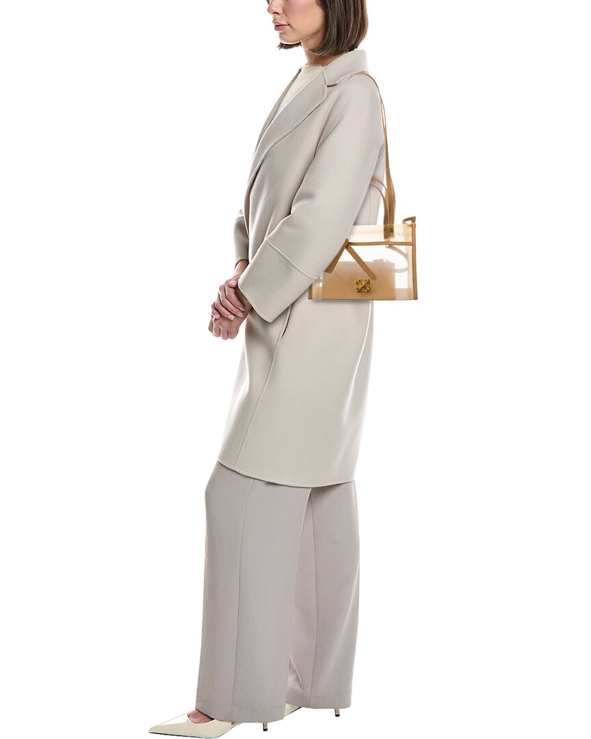 Off-White Boxy Small Mesh & Leather Tote