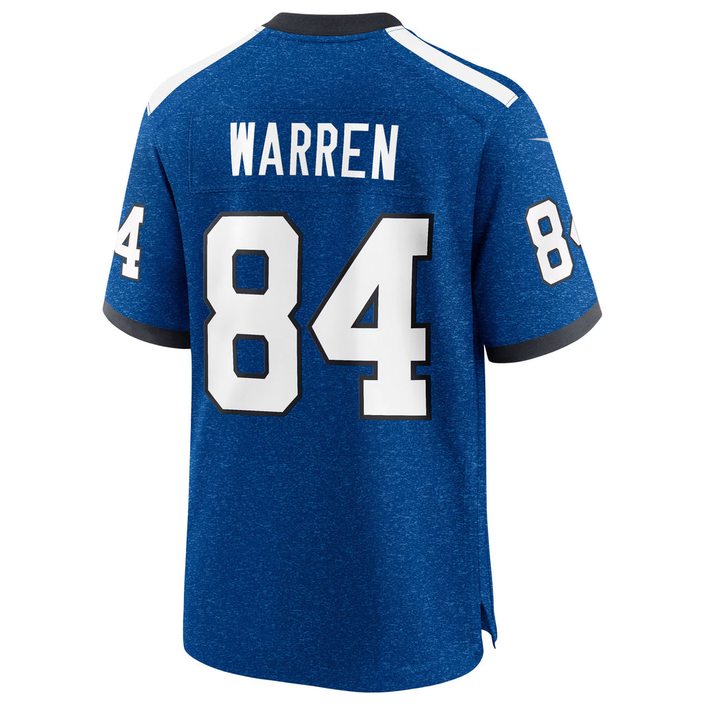 Indianapolis Colts Tyler Warren Heather Royal Alternate 2 Indiana Nights Game Jersey