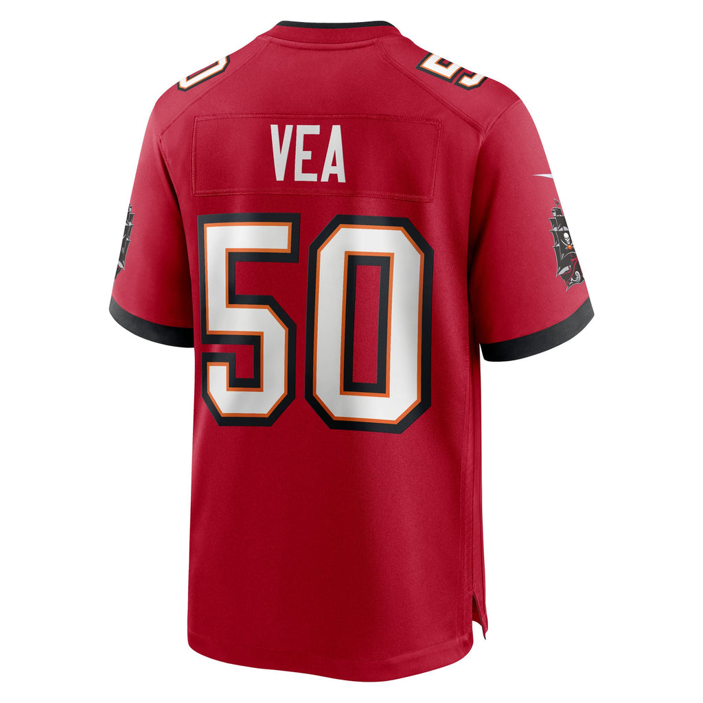 Tampa Bay Buccaneers Vita Vea Red 50th Season Team Game Jersey
