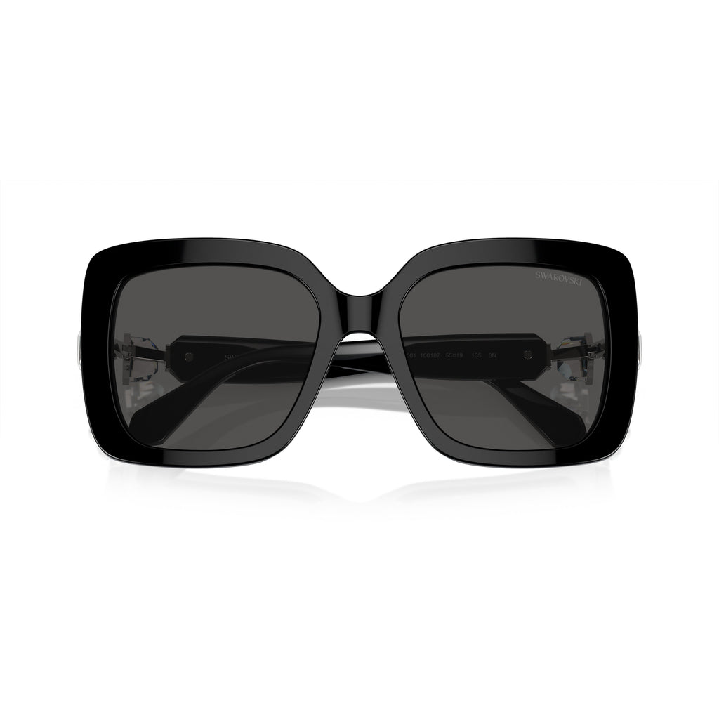 0Sk6001 Oversized Square Frame Sunglasses with Crystal Embellishment