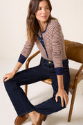 Women's Stella Stripe Henley Top