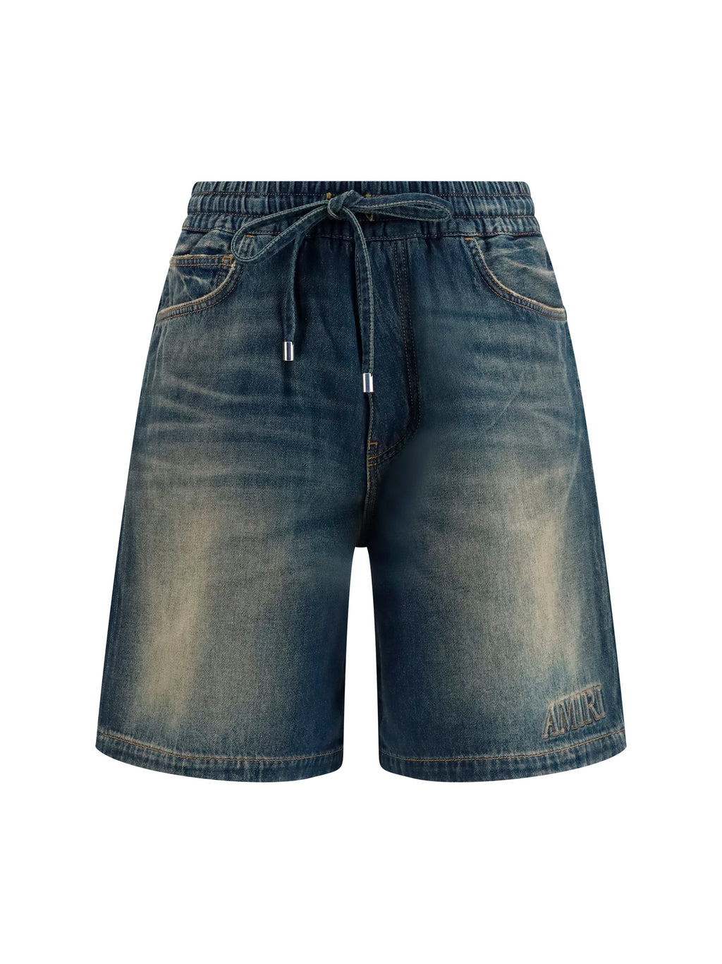 Amiri Men Drawstring Denim Shorts