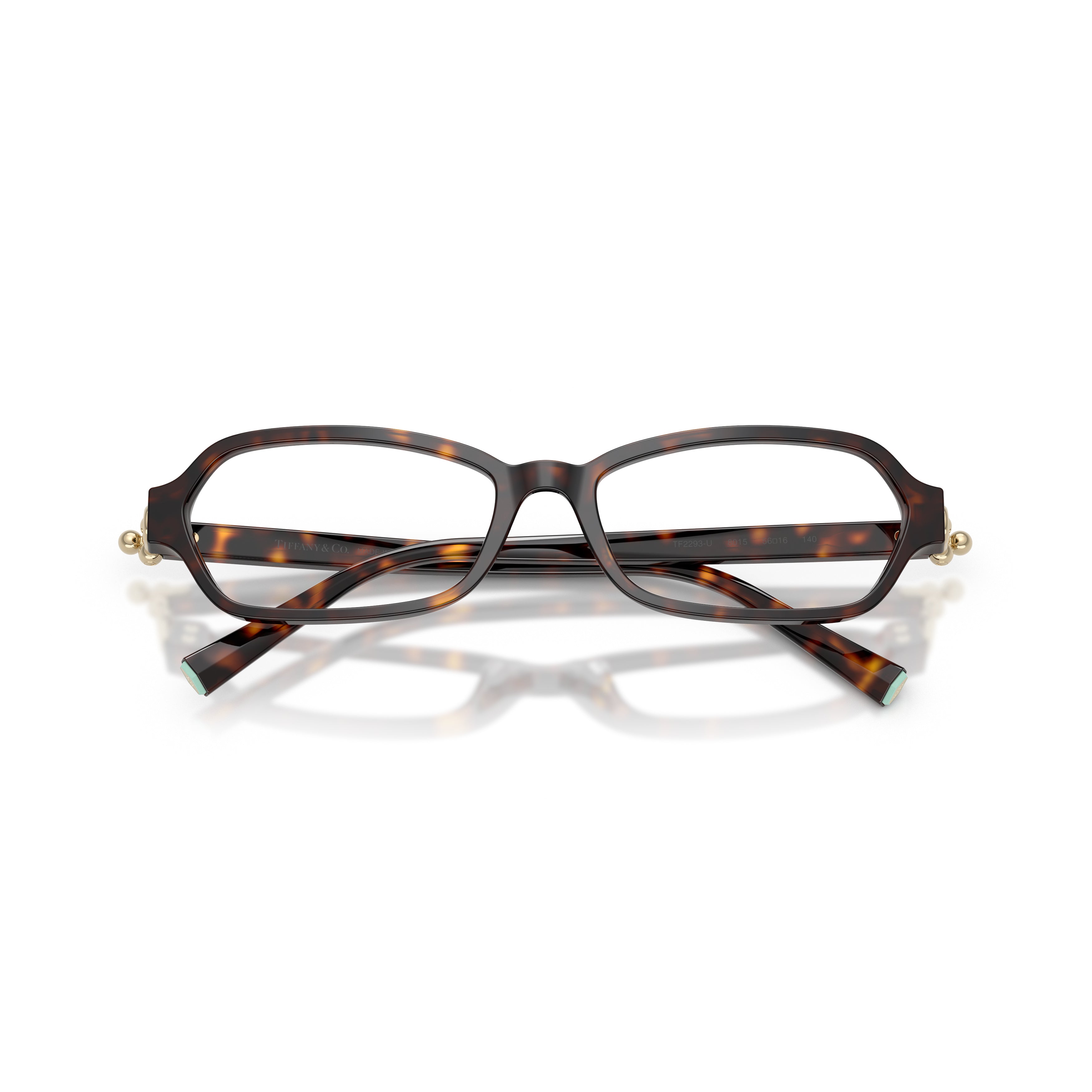 Rectangular Tortoiseshell Acetate Sunglasses With Gold Accents