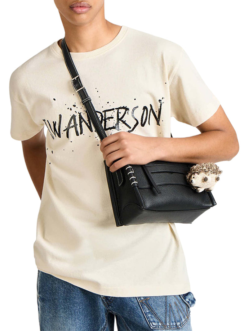 J.W.Anderson Men Circular T-Shirt In Ecru Jersey