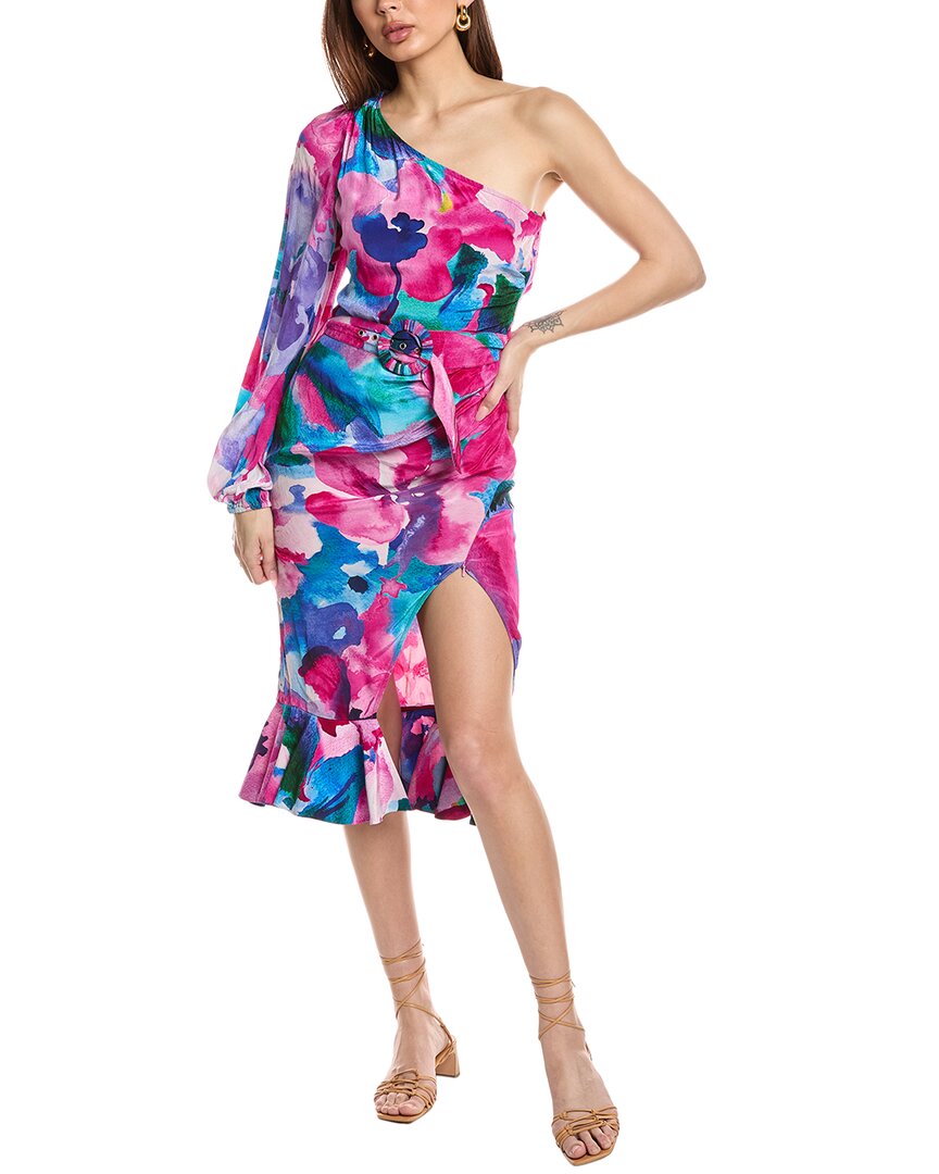 Hemant & Nandita One-Shoulder Midi Dress