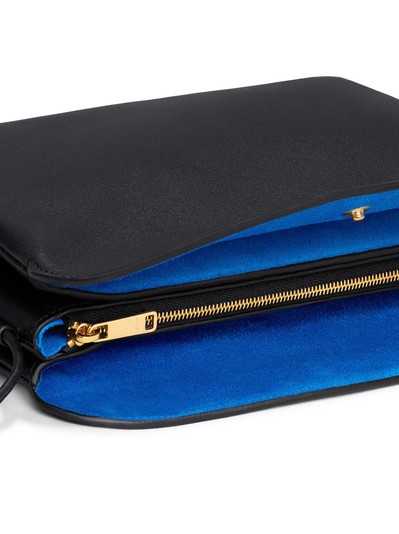 Celine Women Trio With Flap In Smooth Calfskin