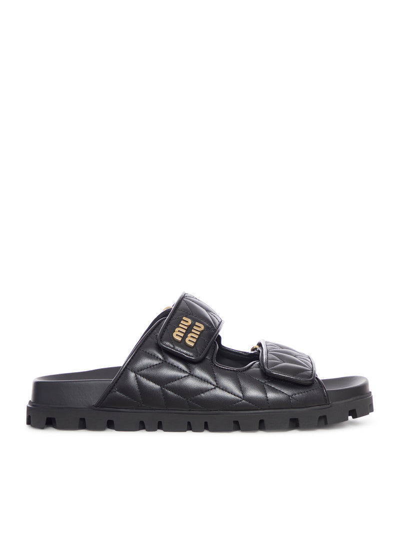 Miu Miu Women Nappa Matelassé Sandals