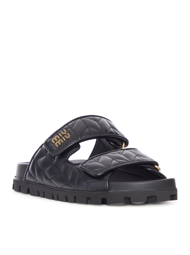 Miu Miu Women Nappa Matelassé Sandals