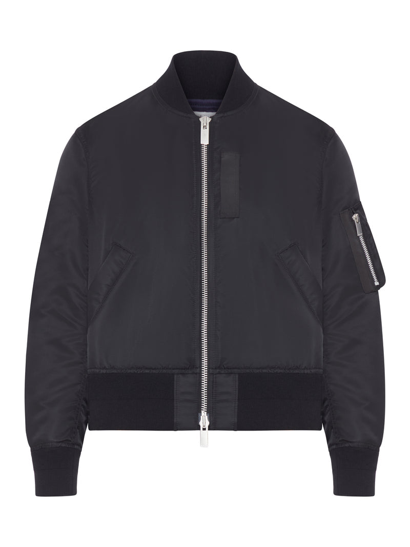 Sacai Women Nylon Bomber Jacket With Zip