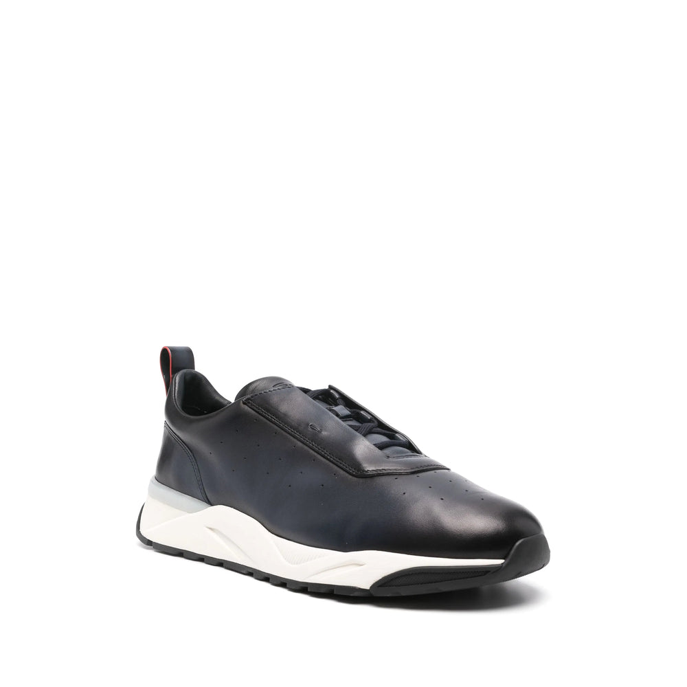 Santoni Blue Trainers - Low-Tops Men