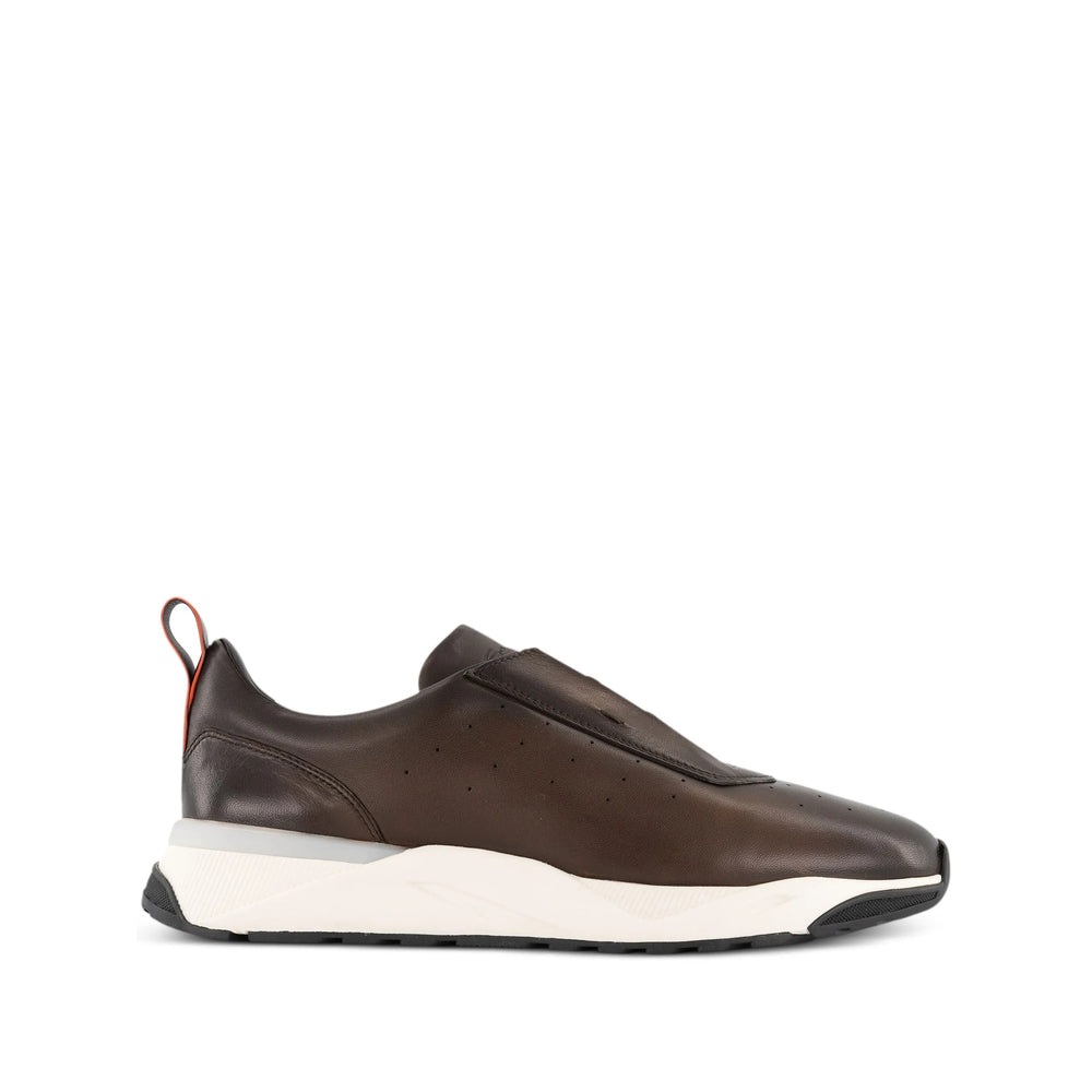 Santoni Brown Trainers - Low-Tops Men