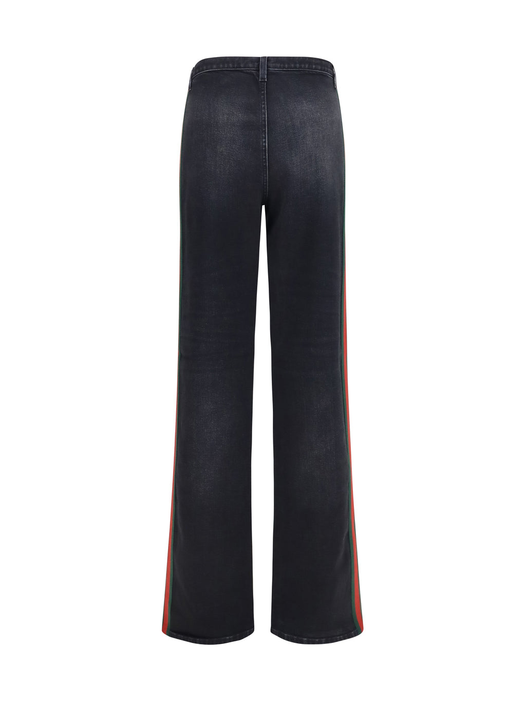 Gucci Women Stretch Cotton Jeans With Web Stripe