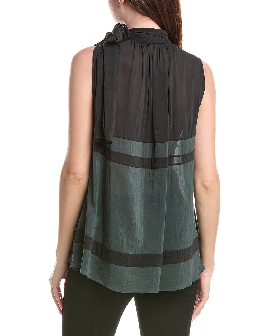 Fabiana Filippi Color Striped Silk-Blend Top
