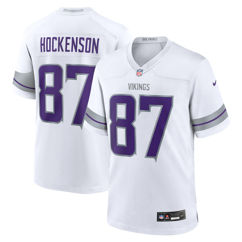 Minnesota Vikings T.J. Hockenson White Alternate Game Player Jersey
