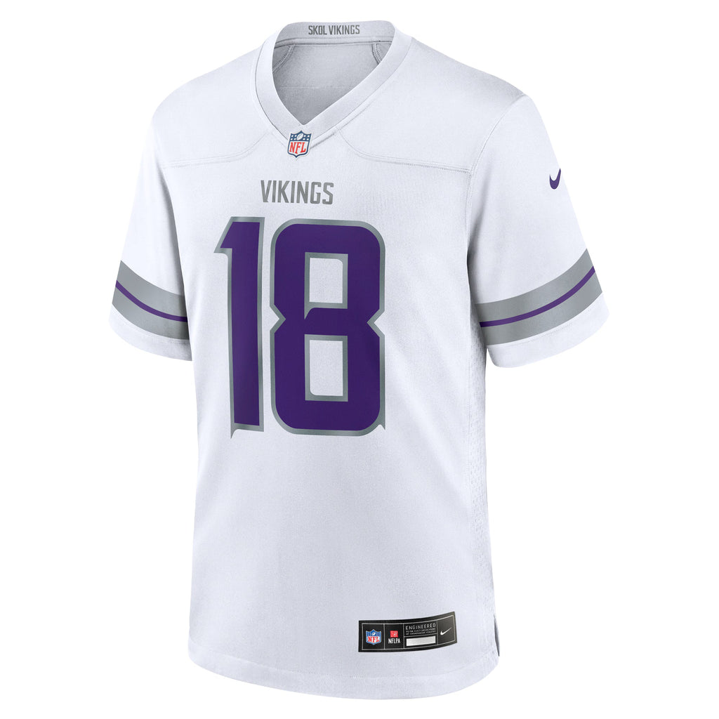 Minnesota Vikings Justin Jefferson White Alternate Game Player Jersey