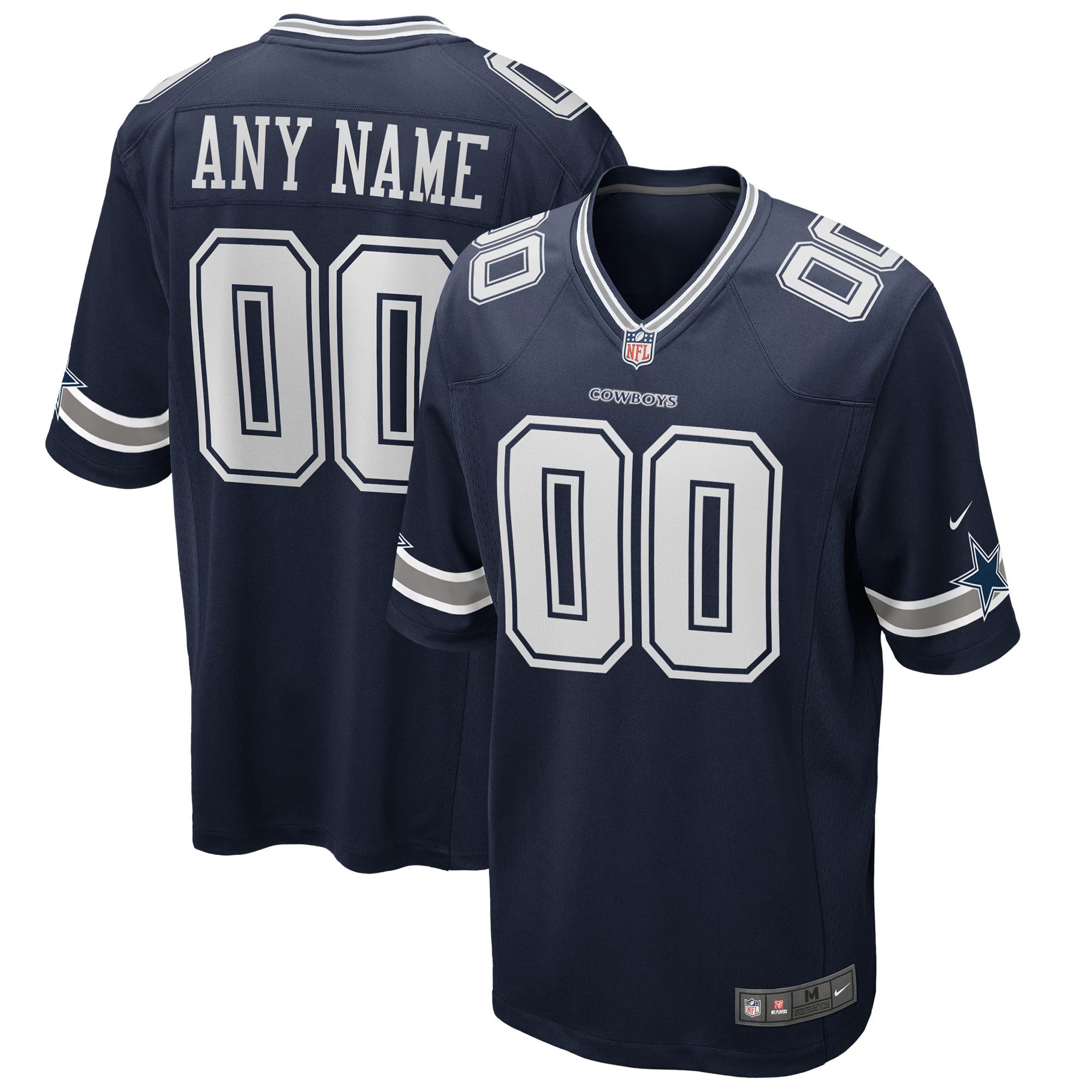 Dallas Cowboys Navy Custom Game Jersey