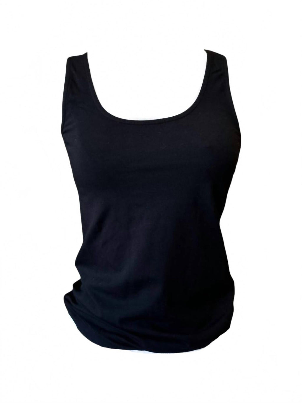 Women's U Neck Tank In Black