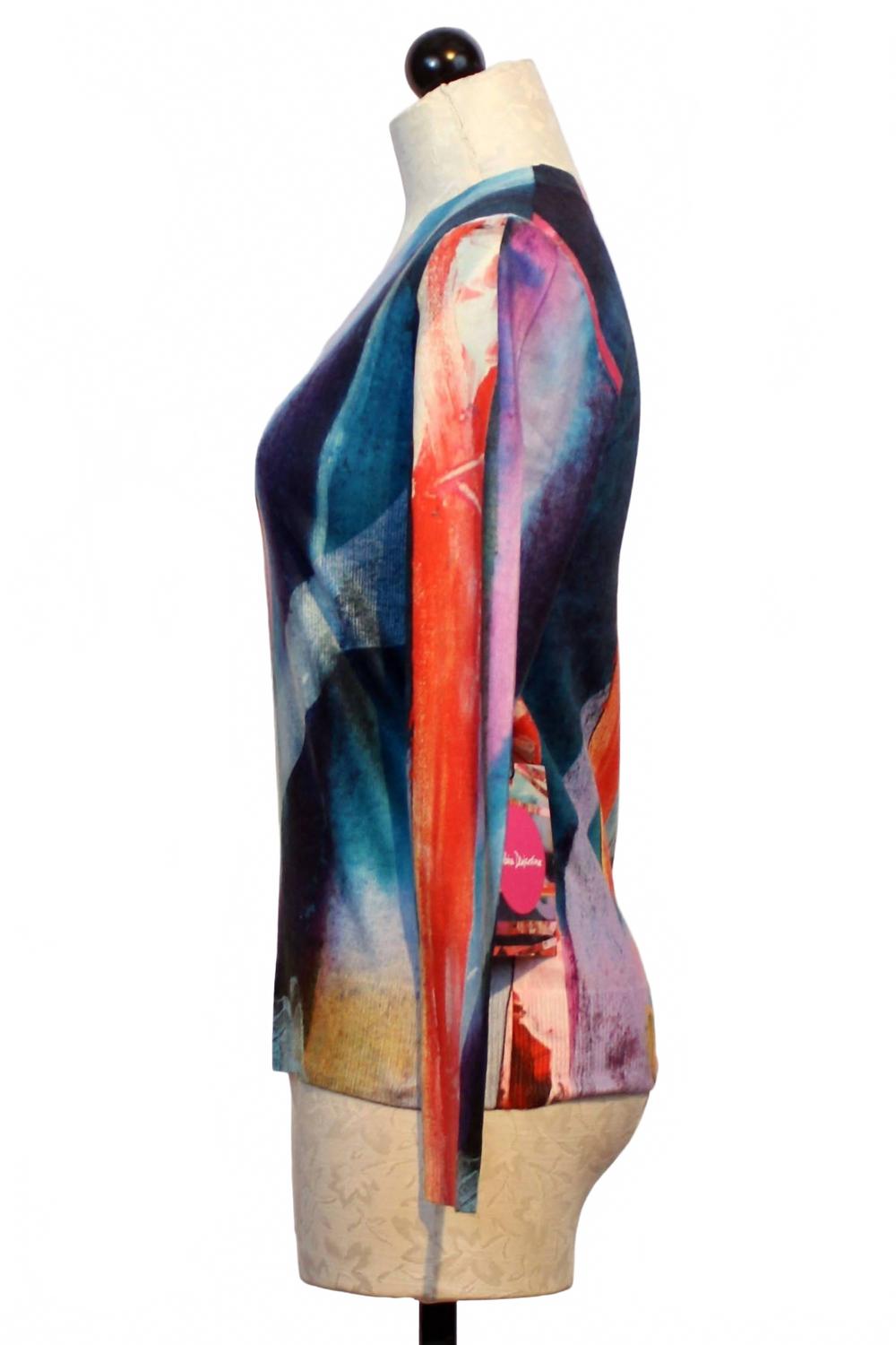 Women's Crossings On Crossings Sweater Top In Multicolor