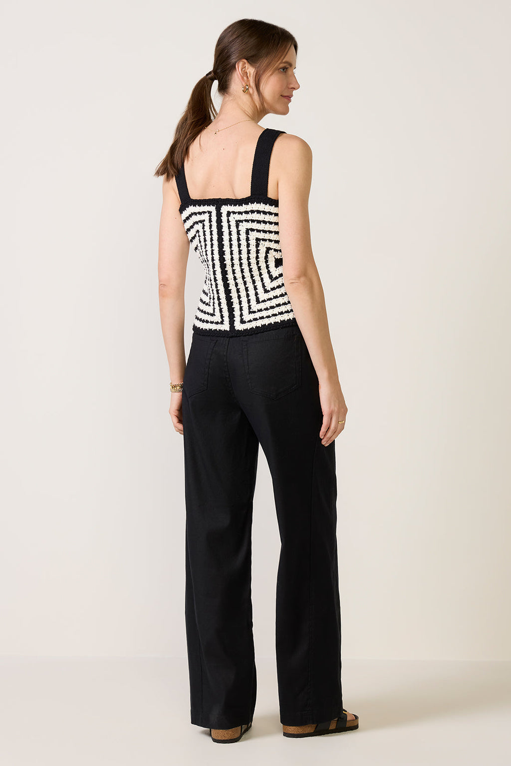 Women's Joelle Stretch Linen Trouser with Tie Waist Pants